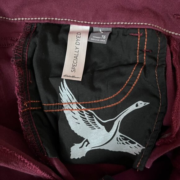 Eddie Bauer Slightly Curvy Slim Straight plum jeans size Tall 6 - Picture 5 of 7